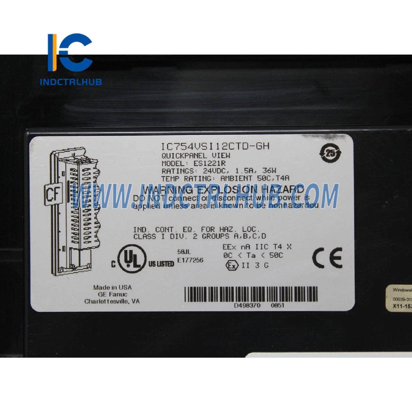GE IC754VSI12CTD QuickPanel View