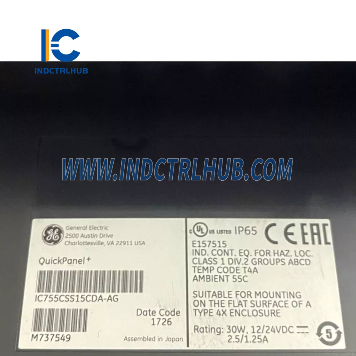 GE IC755CSS15CDA ממשק מפעיל QuickPanel