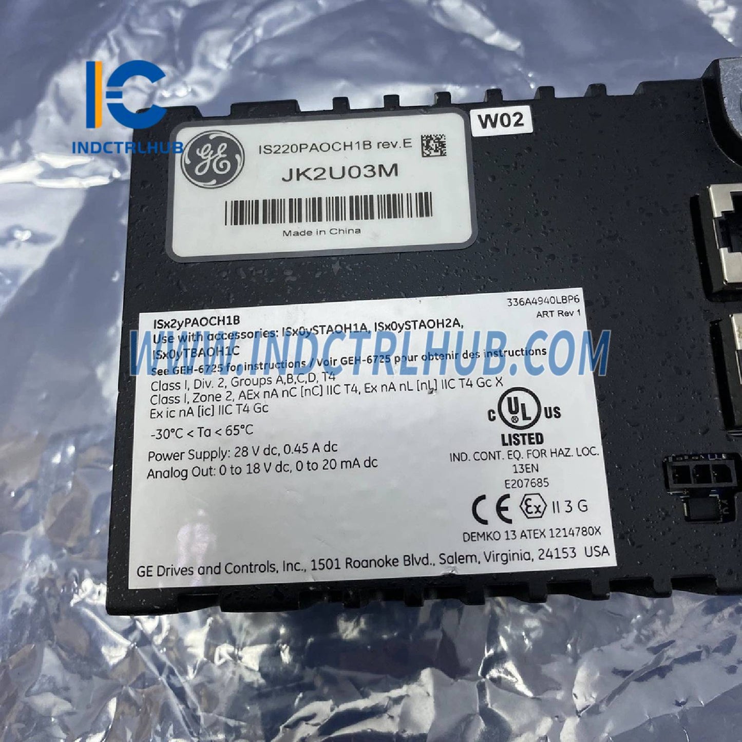 Mô-đun Đầu ra Tương tự GE IS220PAOCH1B(IS230SNAOH2A)