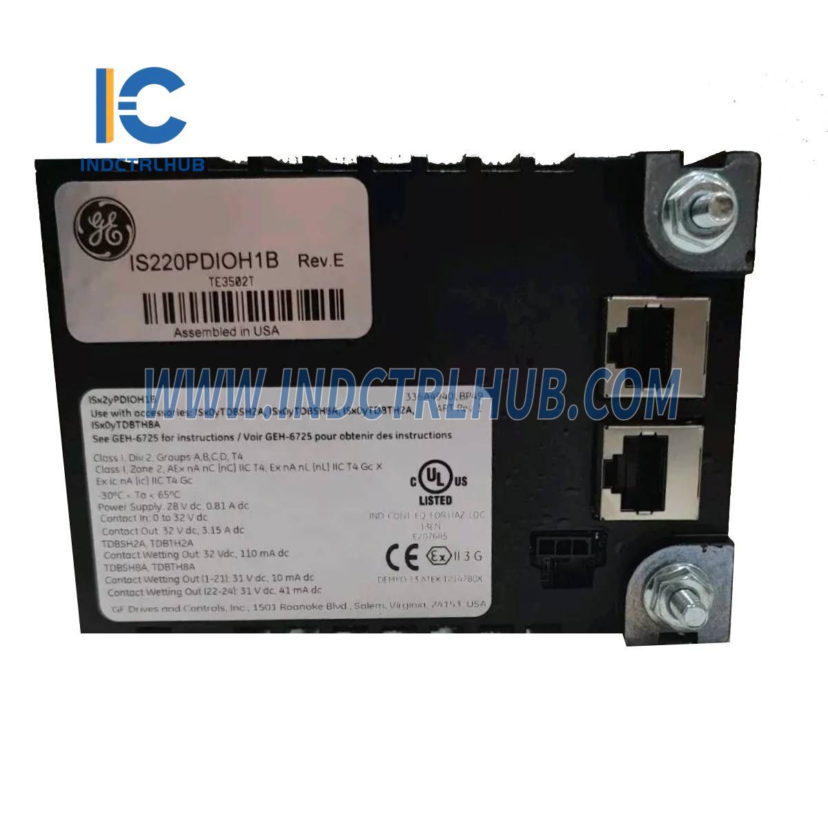 GE IS220PDIAH1A Diskret Kontakt Kirish I/O Paketi