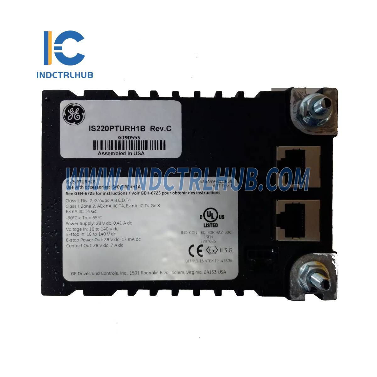 GE IS220PTURH1B Turbínový špecifický primárny I/O trip balík