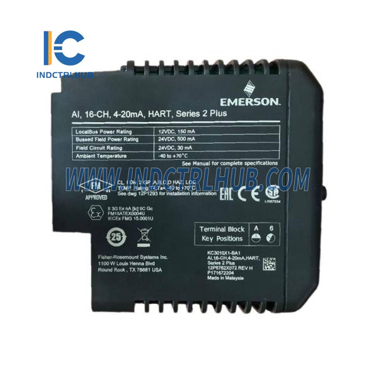 Emerson KC3010X1-BA1 DeltaV modul analógového vstupu