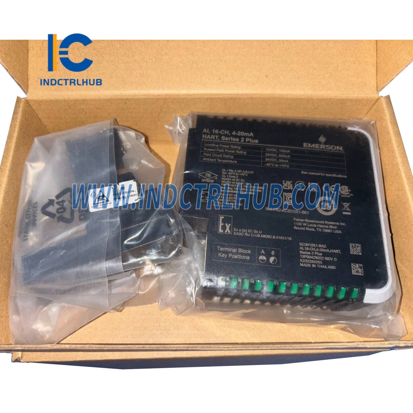 Emerson KC3010X1-BA2 AI 16-Channel 4-20mA HART Plus Card