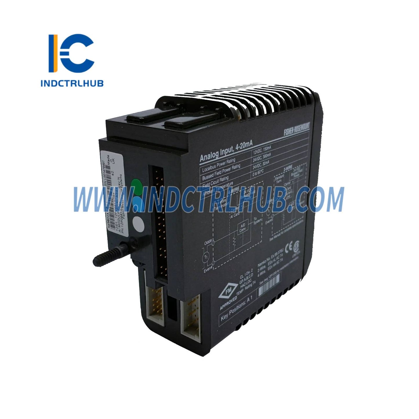 Emerson KJ3002X1-BC1 12P0681X092 2-Wire Analog Input Card, 8-Channel, 4–20 mA