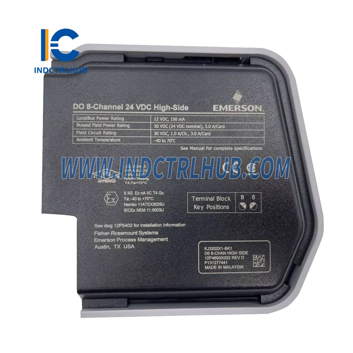 Emerson KJ3202X1-BK1 S-séria DO 8-kanálová 24 VDC karta s vysokou stranou