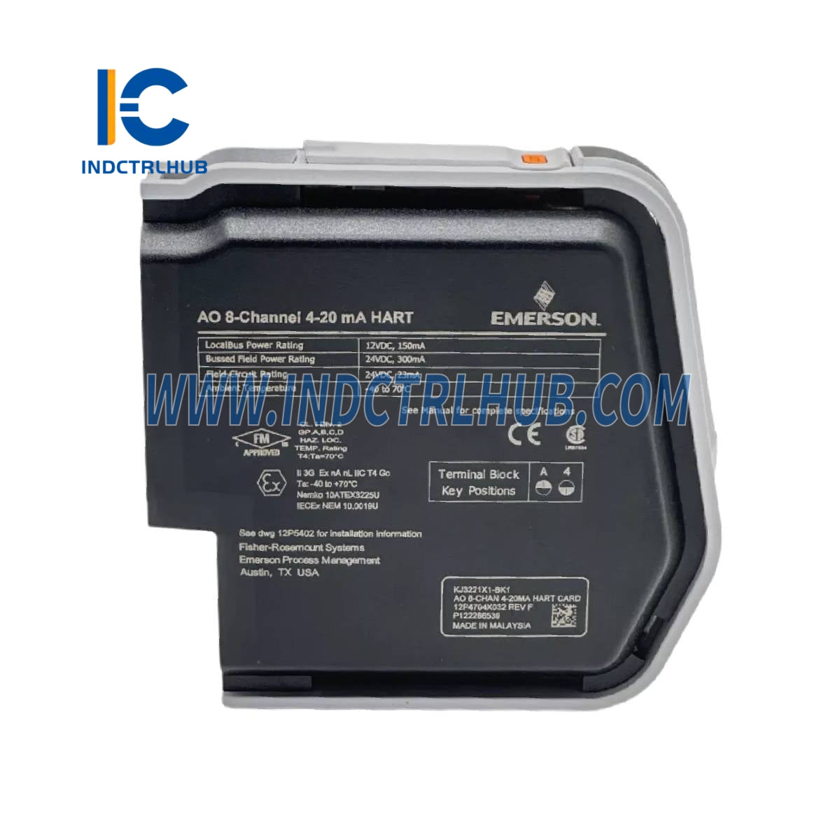 Emerson KJ3222X1-BK1 AI Tarjeta HART de 8 canales 4–20 mA