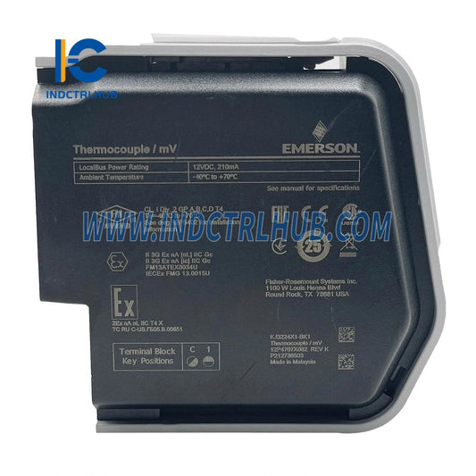 Module d'entrée thermocouple/mV Emerson KJ3224X1-BK1