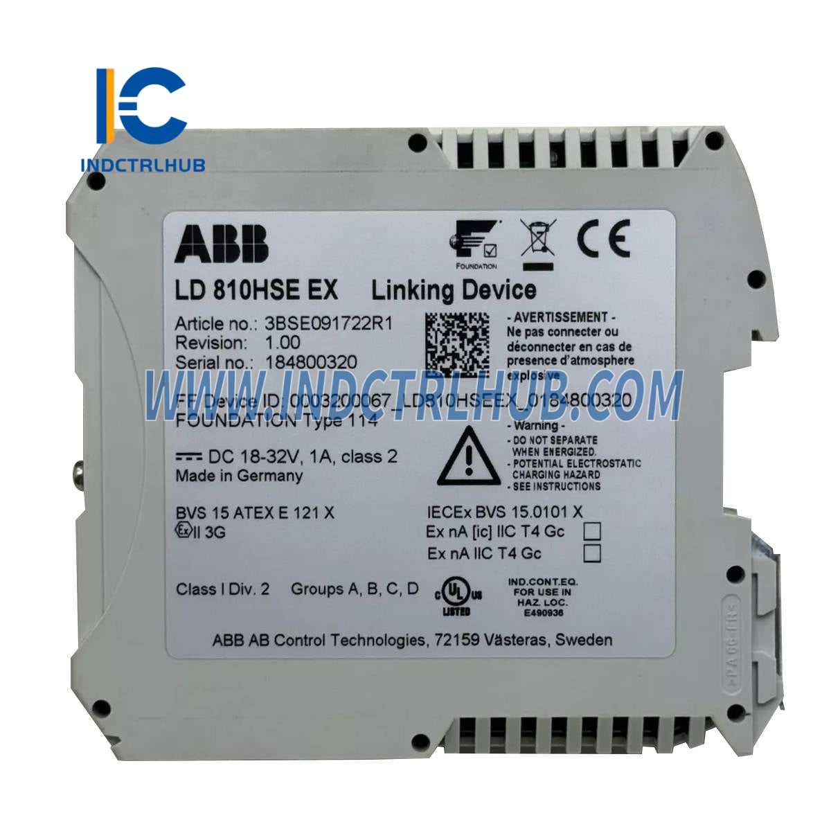 3BSE091722R1 | ABB LD 810HSE מכשיר קישור EX