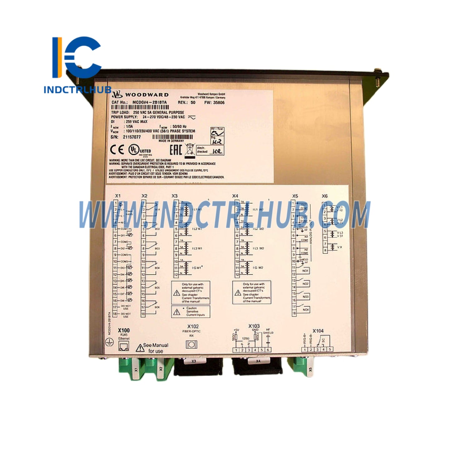 Woodward MCDGV4-2B0ACA Generator Protection Relay