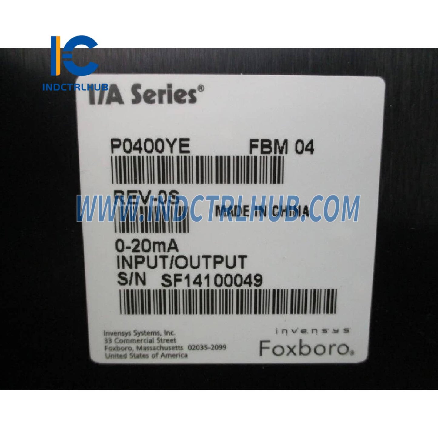 Module d'entrée thermocouple/RTD Foxboro P0400YE