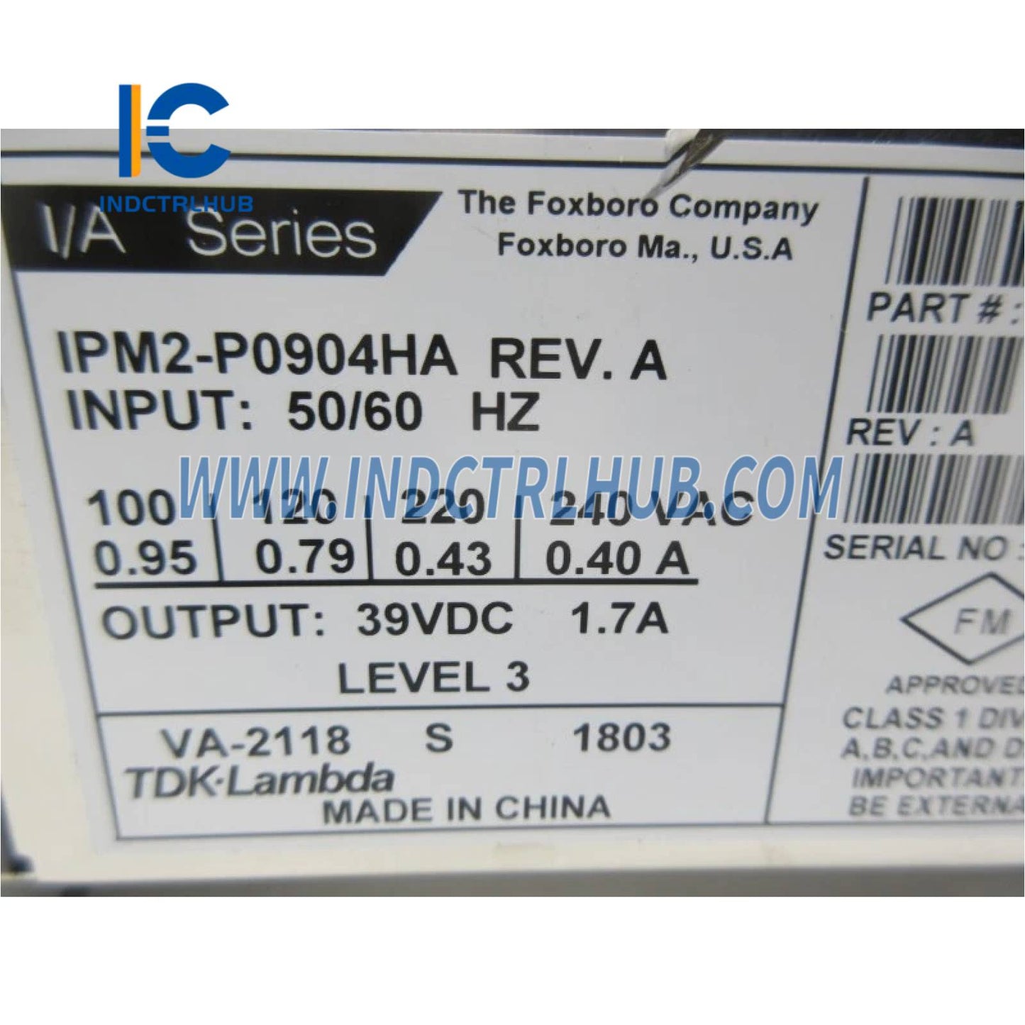 Módulo de Energia Industrial Foxboro P0904HA I/A Series 2