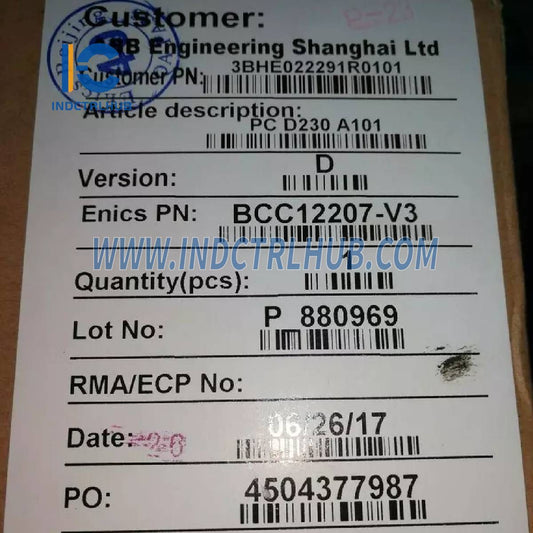 3BHE022291R0101 | ABB PC D230A PEC80-CCM
