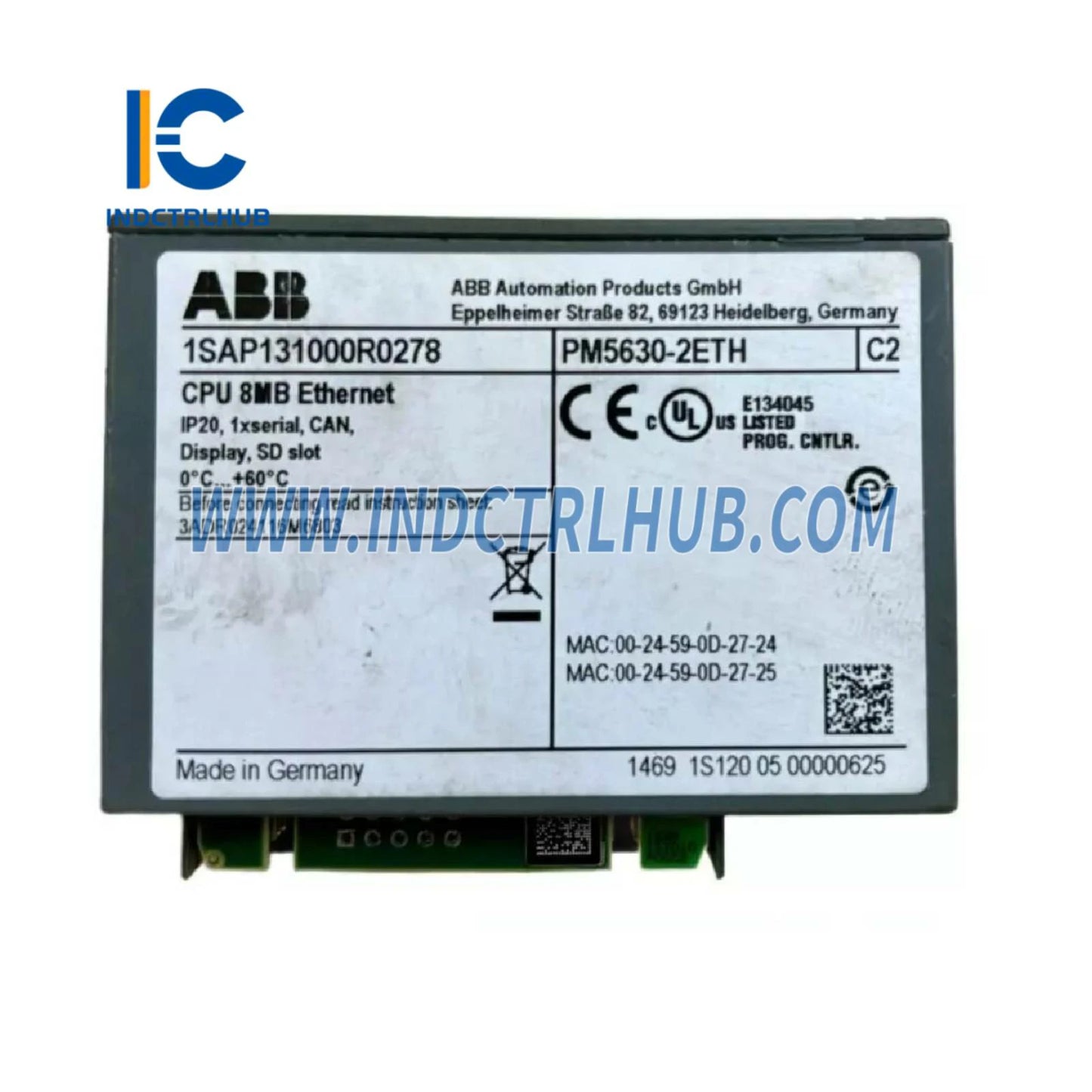1SAP131000R0278 | ABB PM5630-2ETH Processor module