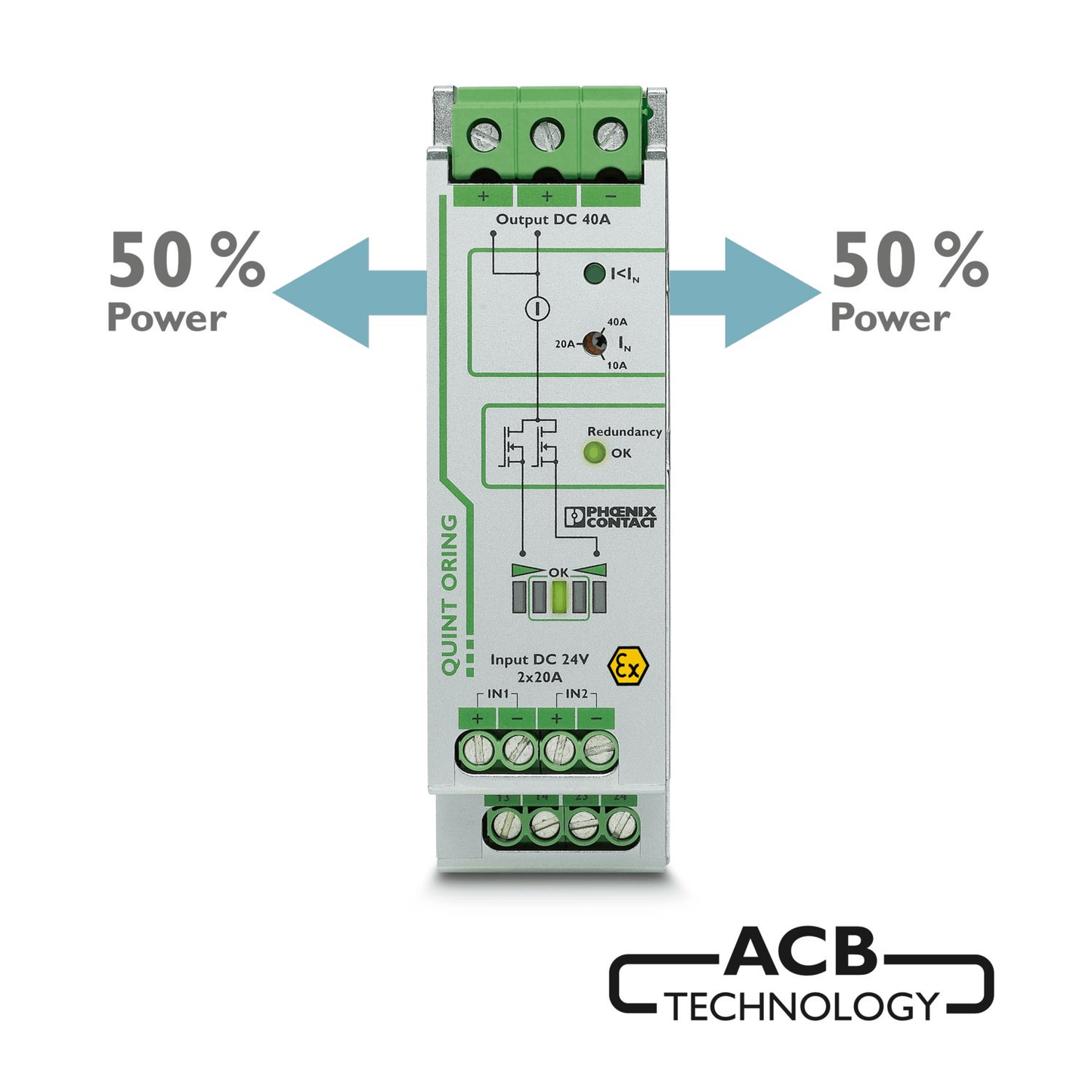 Phoenix Contact QUINT-ORING/24DC/2X10/1X20 - Redundencia modul