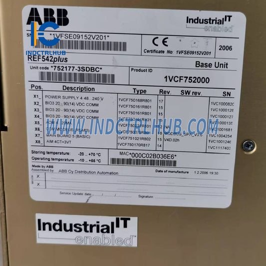 REF542PLUS | ABB 1VCF752000 HMI