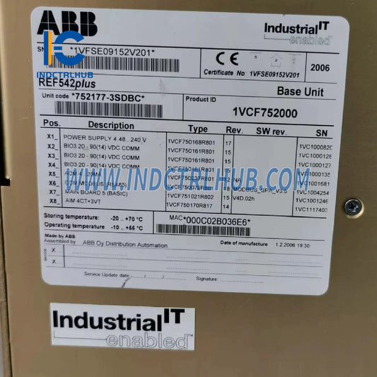 1VCF752000 | حماية وتحكم المغذي ABB REF542PLUS