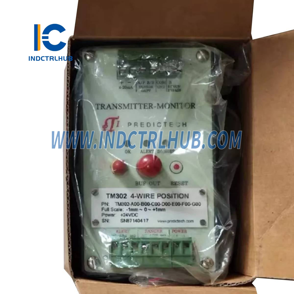 PREDICTECH TM302-A00-B00-C00-D00-E00-F00-G00 Vysielač na ochranu a monitorovanie vibrácií