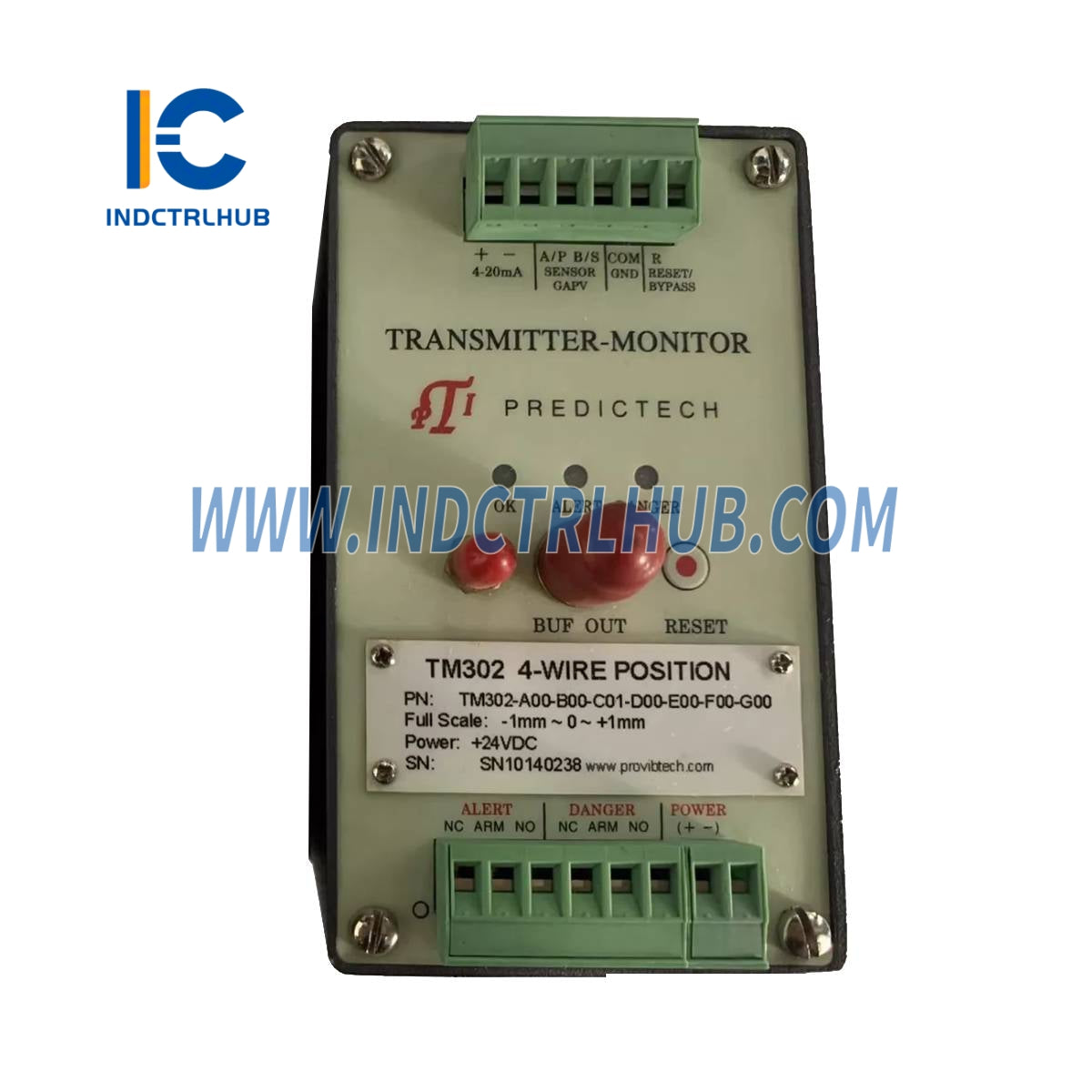 PREDICTECH TM302-A00-B00-C01-D00-E00-F00-G00 Vysielač na ochranu a monitorovanie vibrácií
