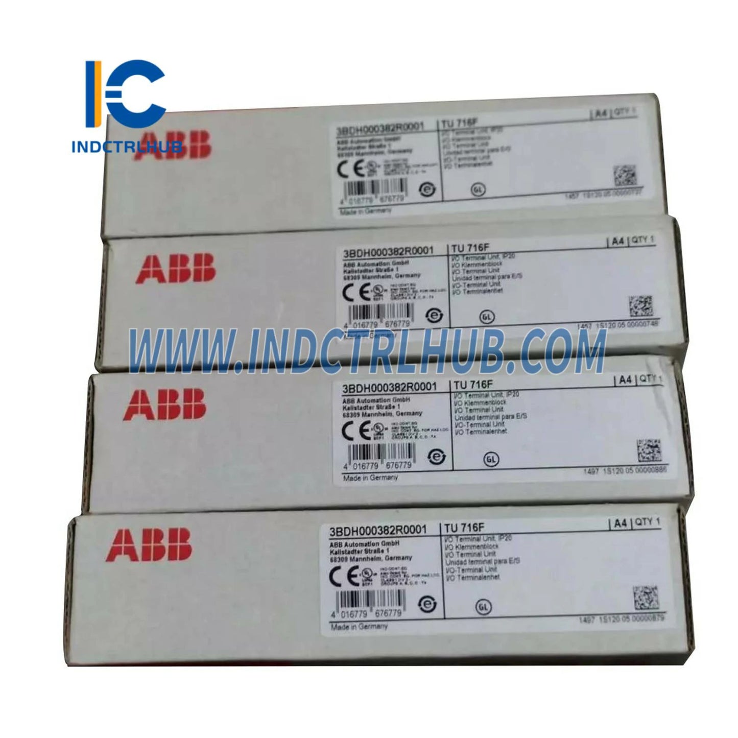 3BDH000382R0001 | ABB TU 716F I/O Terminal Unit, 24 VDC