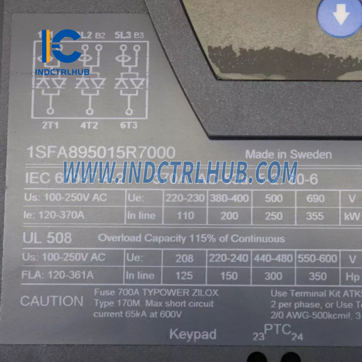 1SFA895015R7000 | ABB UL508 PSTB370-690-70 Softstarter