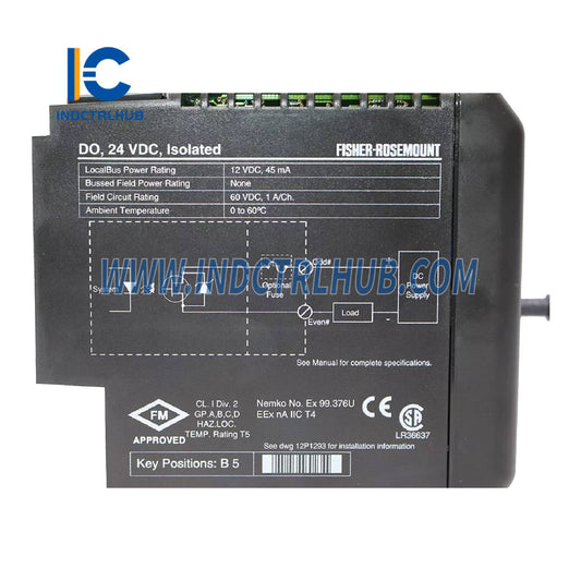 בלוק טרמינל I/O ממוזג Emerson VE4002S1T1B2 לכרטיס פלט דיסקרטי