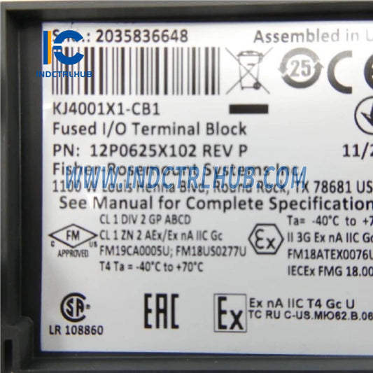 Emerson VE4003S2B2 KJ3222X1-BA1+KJ4001X1-CB1 Analógový vstupný modul