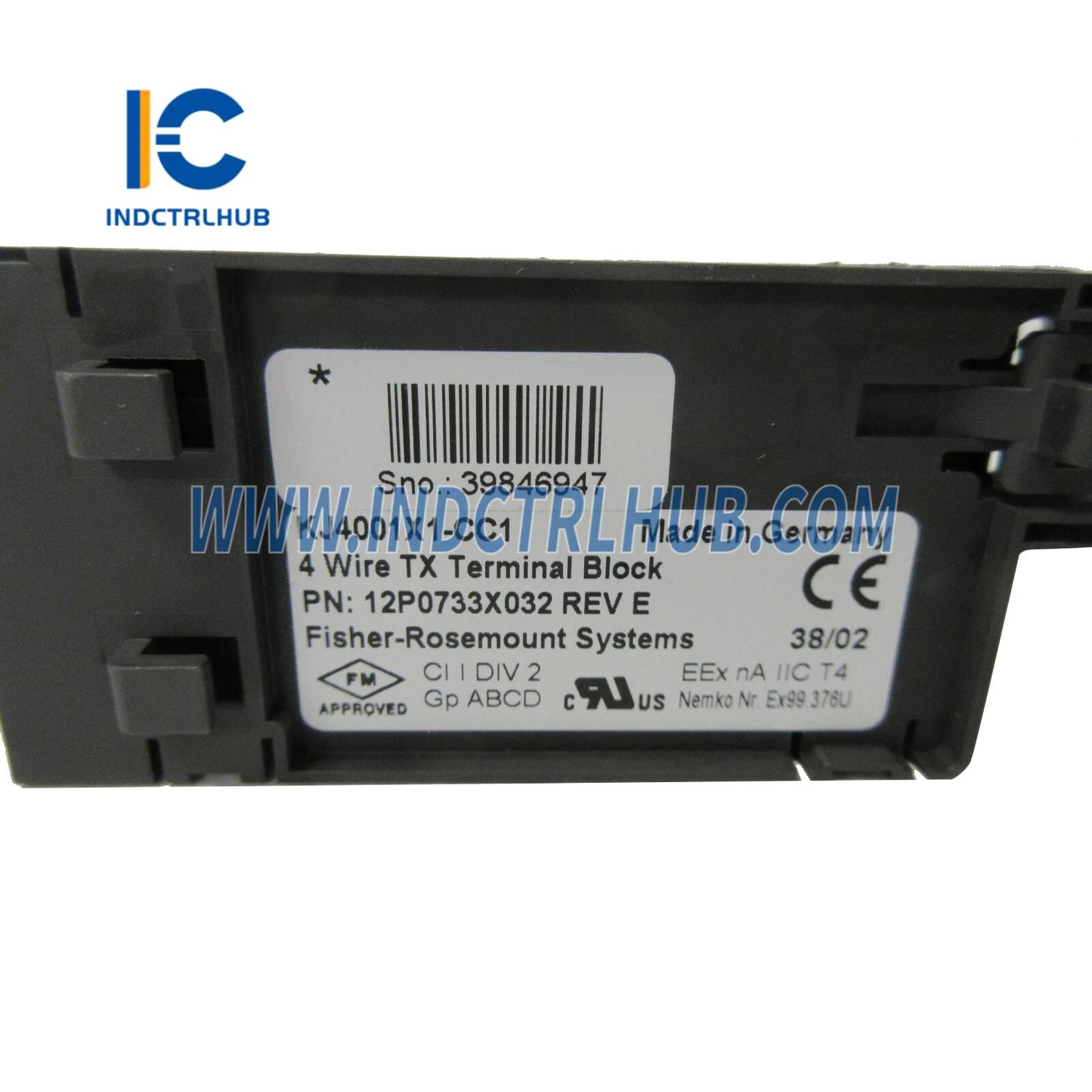 Emerson VE4003S2B3 KJ4001X1-CC1 Bloco Terminal de Entrada/Saída de 4 Fios