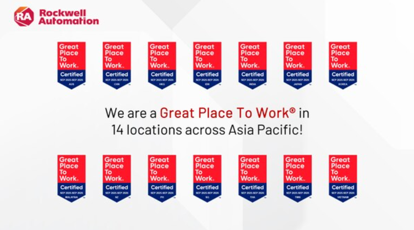 Rockwell Automation Asia Pacific Achieves Great Place To Work Certification