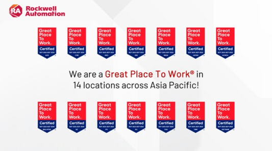 Rockwell Automation Asia Pacific Achieves Great Place To Work Certification