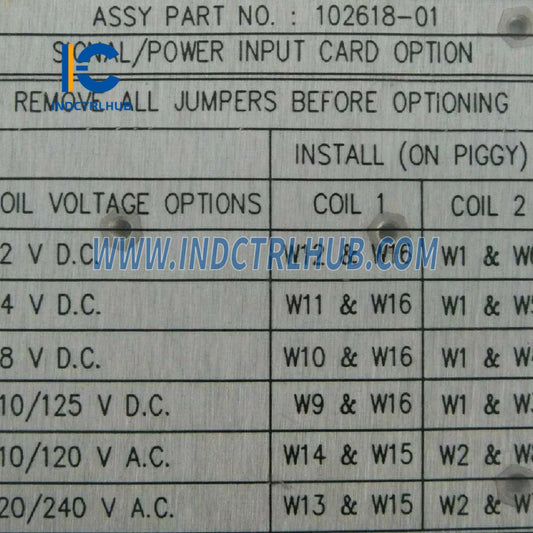 Bently Nevada 102618-01 Jel/Áramellátás Bemeneti Kártya