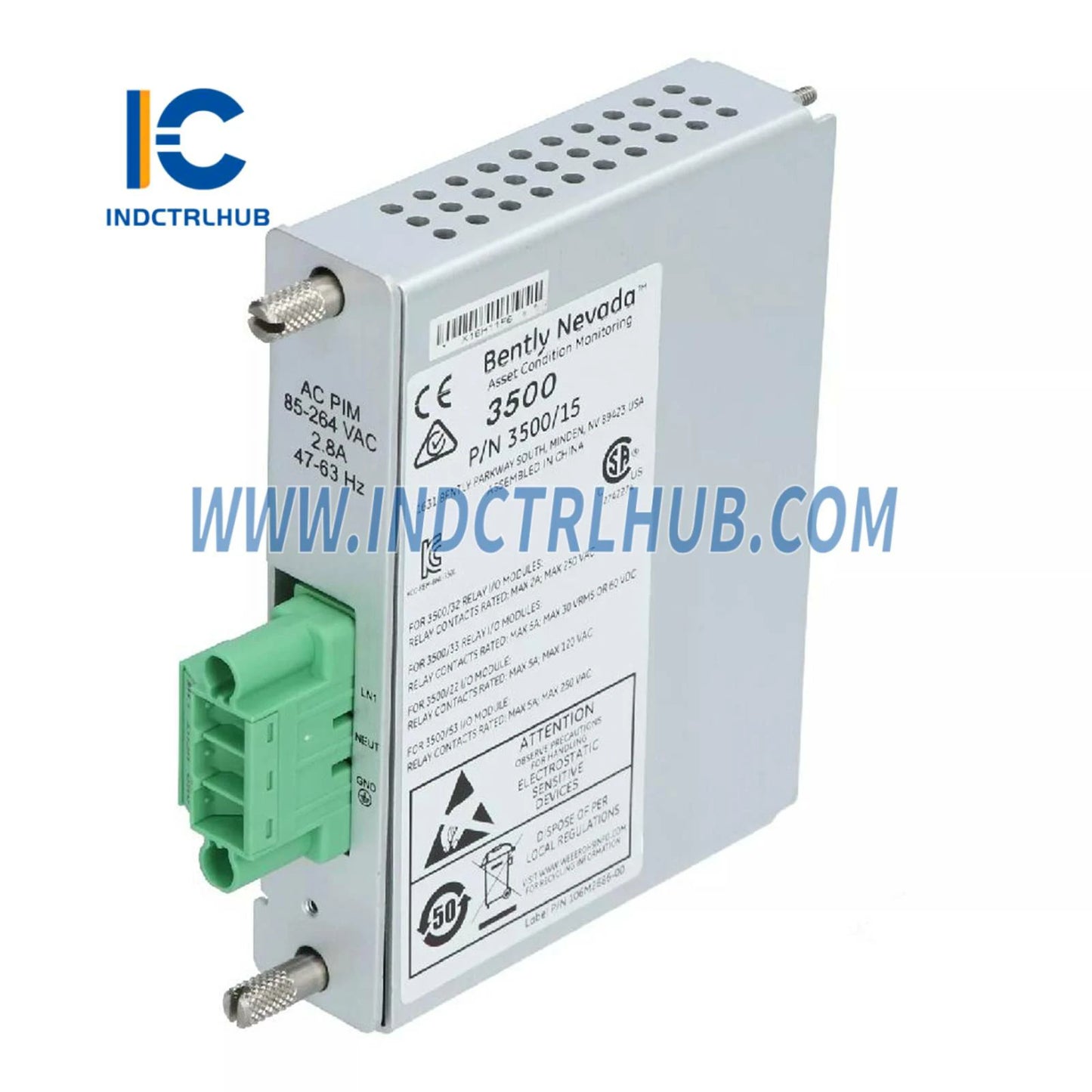 Bently Nevada 3500/15 106M1081-01 Modul Input Daya AC Universal