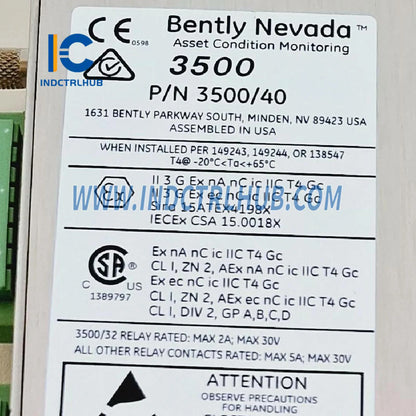 Bently Nevada 3500/40M 125680-01 Proximitor ulazno/izlazni modul