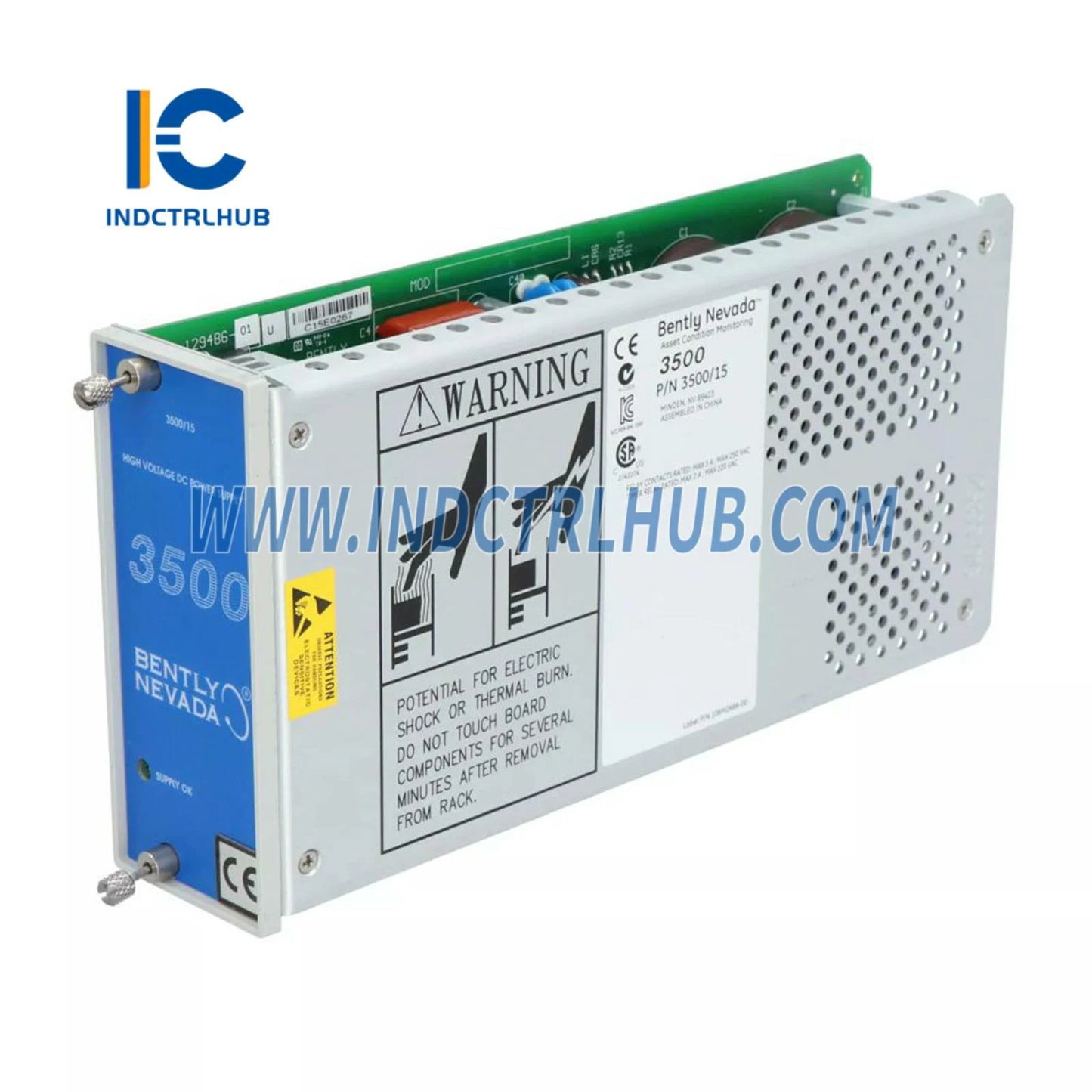 Bently Nevada 3500/15 129486-01 Hoë Spanning Gelykstroom Kragvoorsieningsmodule