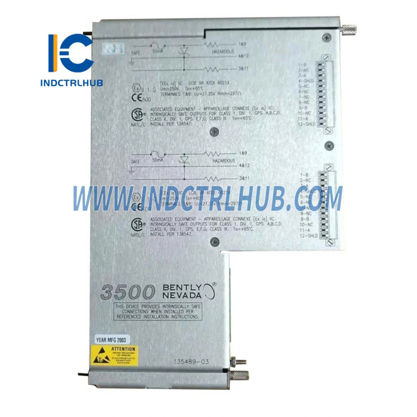 BENTLY NEVADA 3500/04 135489-03 I/O Module