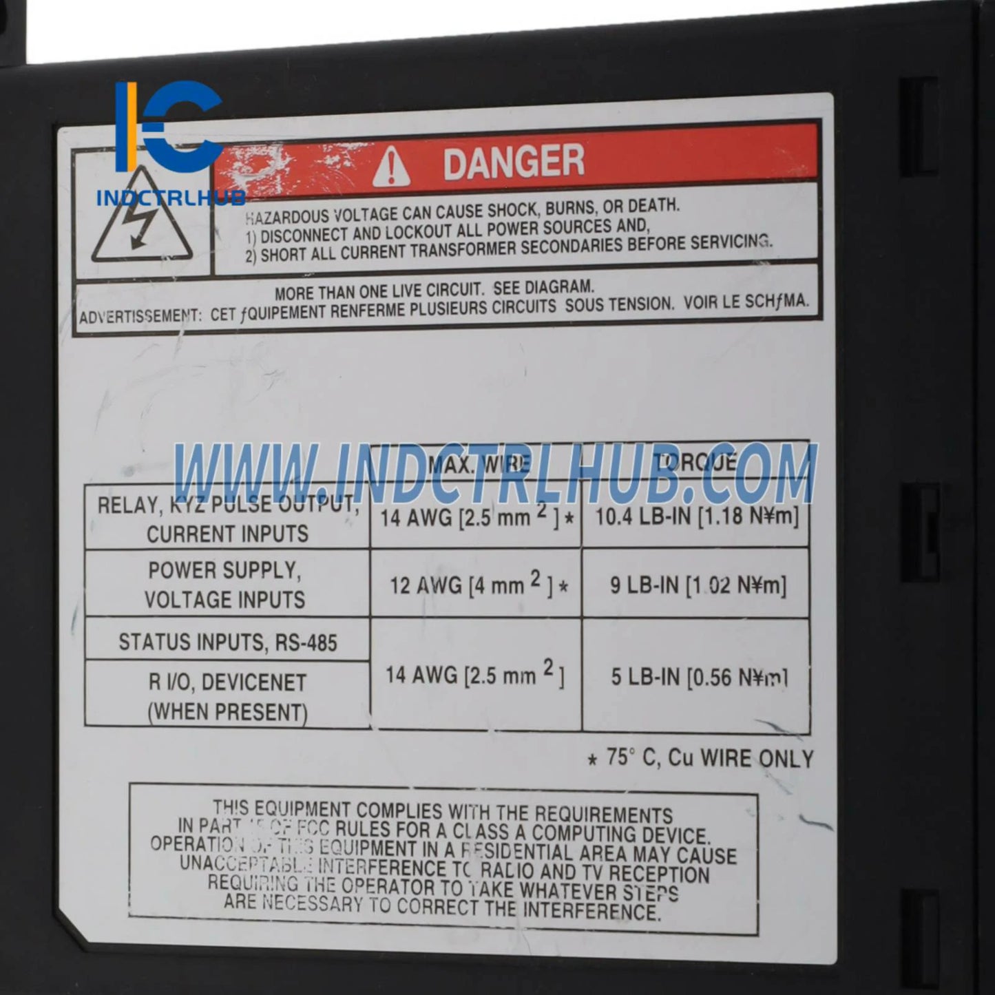 ALLEN BRADLEY 1404-M405A-DNT Powermonitor 3000 Asosiy modul