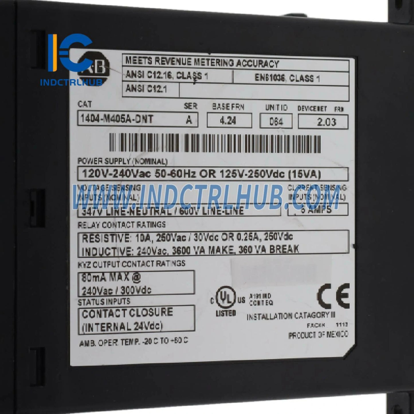 ALLEN BRADLEY 1404-M405A-DNT Powermonitor 3000 Asosiy modul