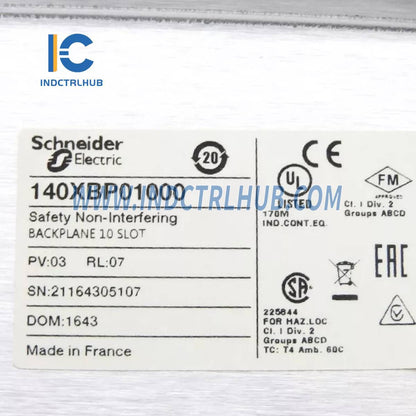 Schneider 140XBP01000 Rack Backplane