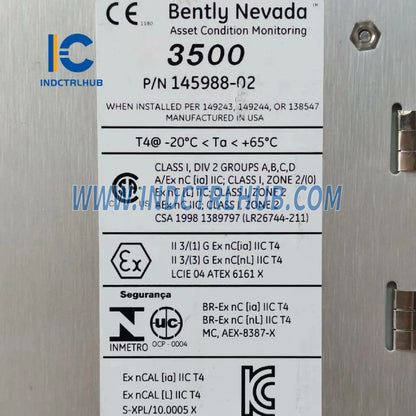 Bently Nevada 3500/65 145988-02 16-kanálový teplotný monitor