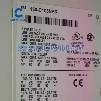 ALLEN BRADLEY 150-C108NBR SMC-3 Mäký štartér