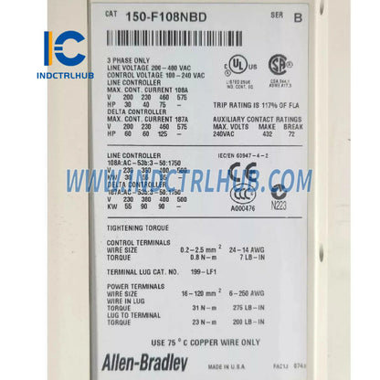 ALLEN BRADLEY 150-F108NBD SMC икемді ақылды мотор контроллері