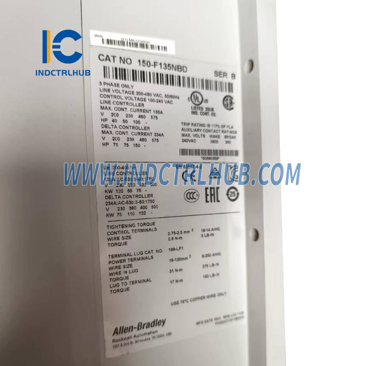ALLEN BRADLEY 150-F135NBD Bulletin 150 SMC-Flex, Estado Sólido