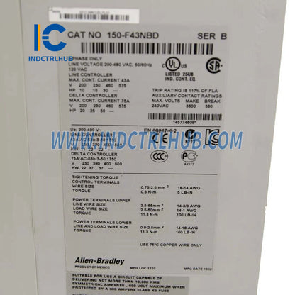 ALLEN BRADLEY 150-F43NBD SMC икемді ақылды мотор контроллері