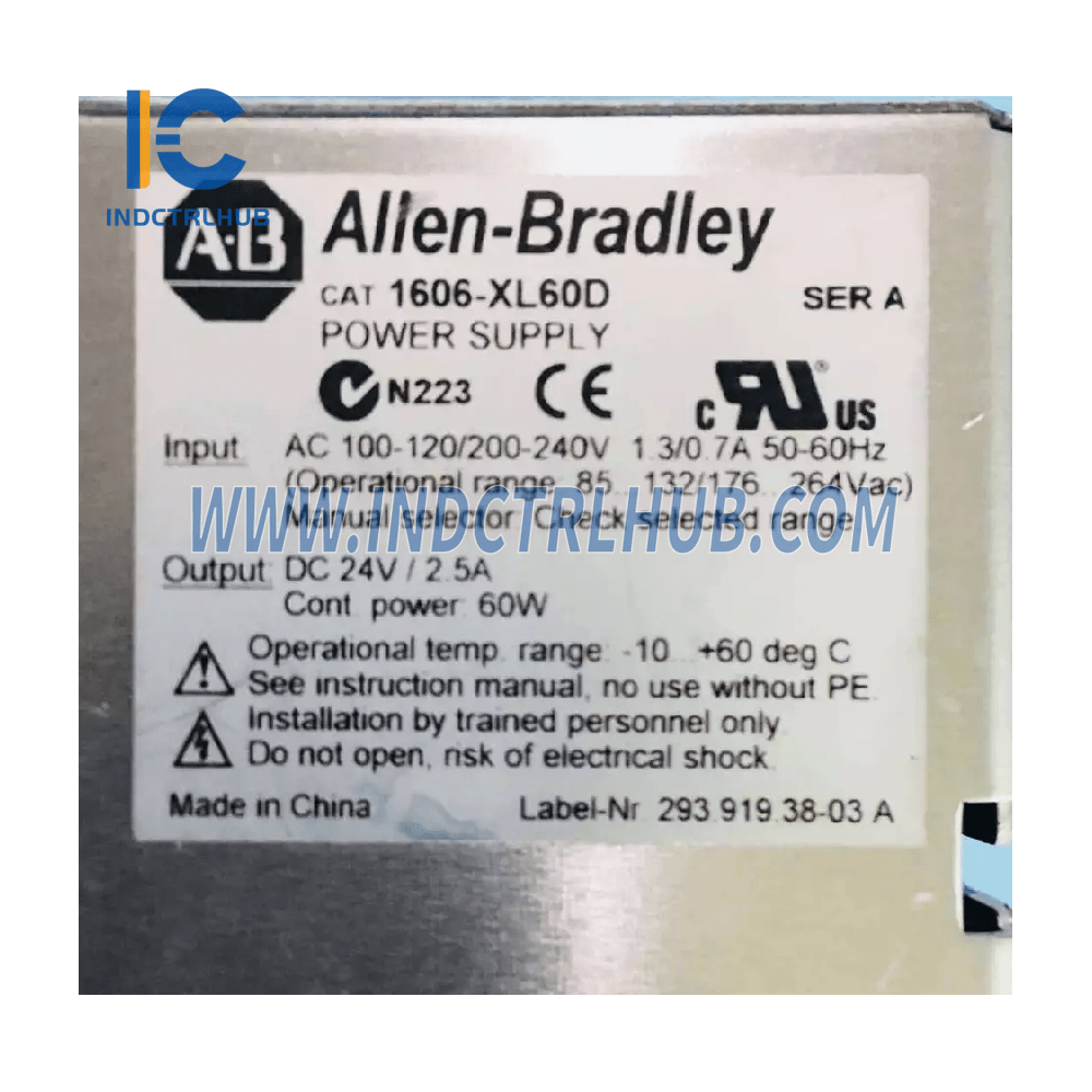 Allen-Bradley 1606-XL60D ControlLogix Power Supply XL 60 W