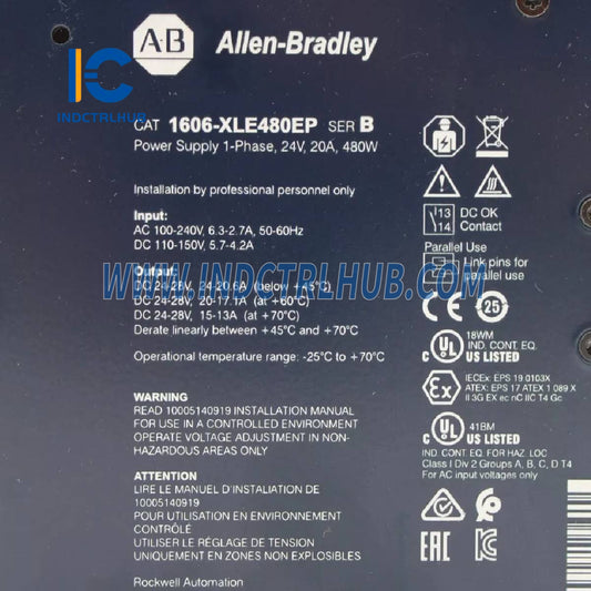 ALLEN BRADLEY 1606-XLE480EP Nguồn điện XLE 480W 24VDC 20A