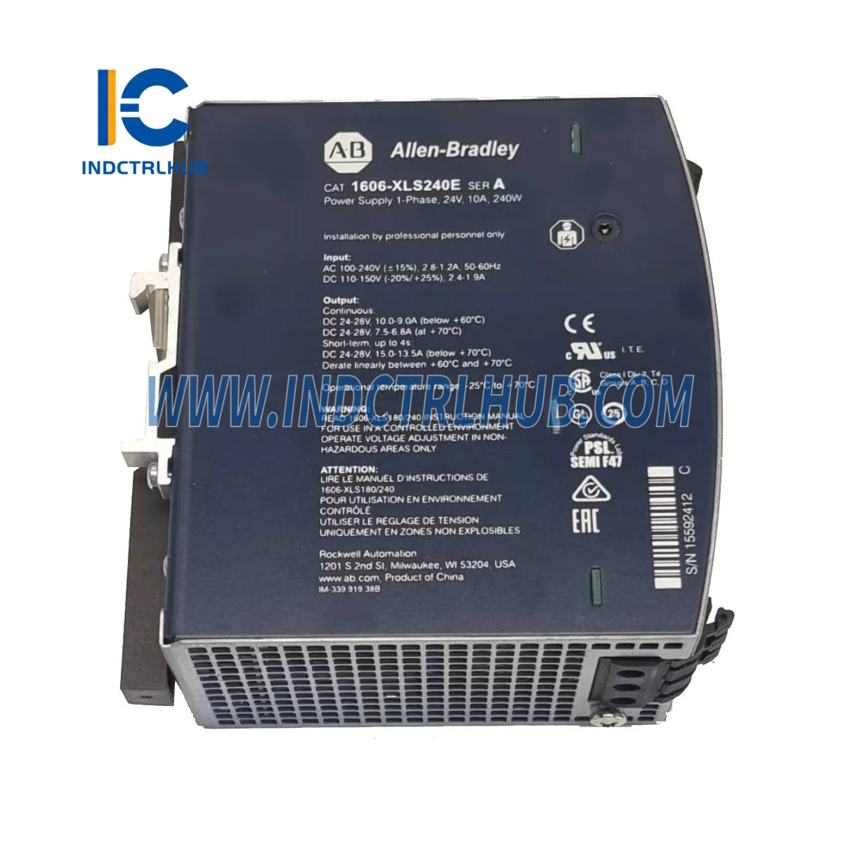 ALLEN BRADLEY 1606-XLS240E Power Supply XLS 240 W Power Supply
