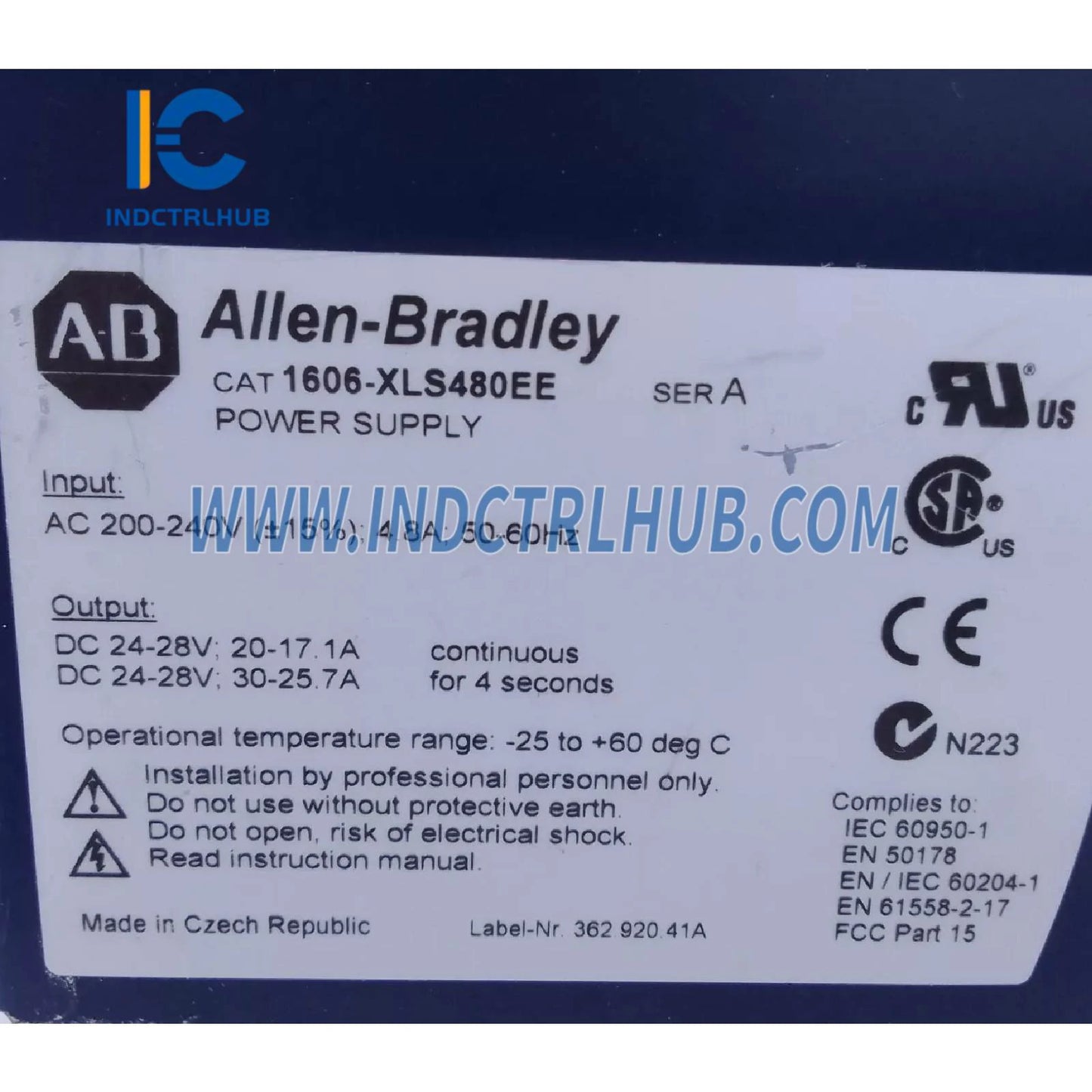 ALLEN BRADLEY 1606-XLS480EE 20A Еднофазен вход