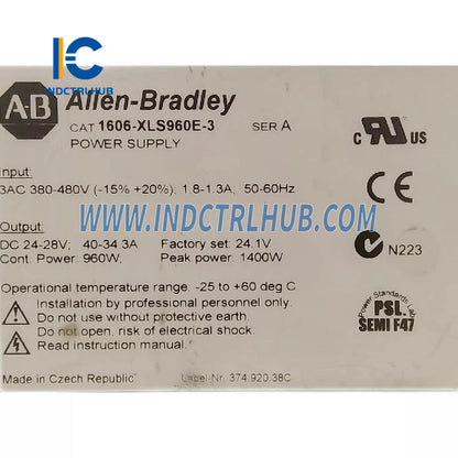 ALLEN BRADLEY 1606-XLS960E-3 Бюлетин 1606 Превключващи захранвания с режим на работа
