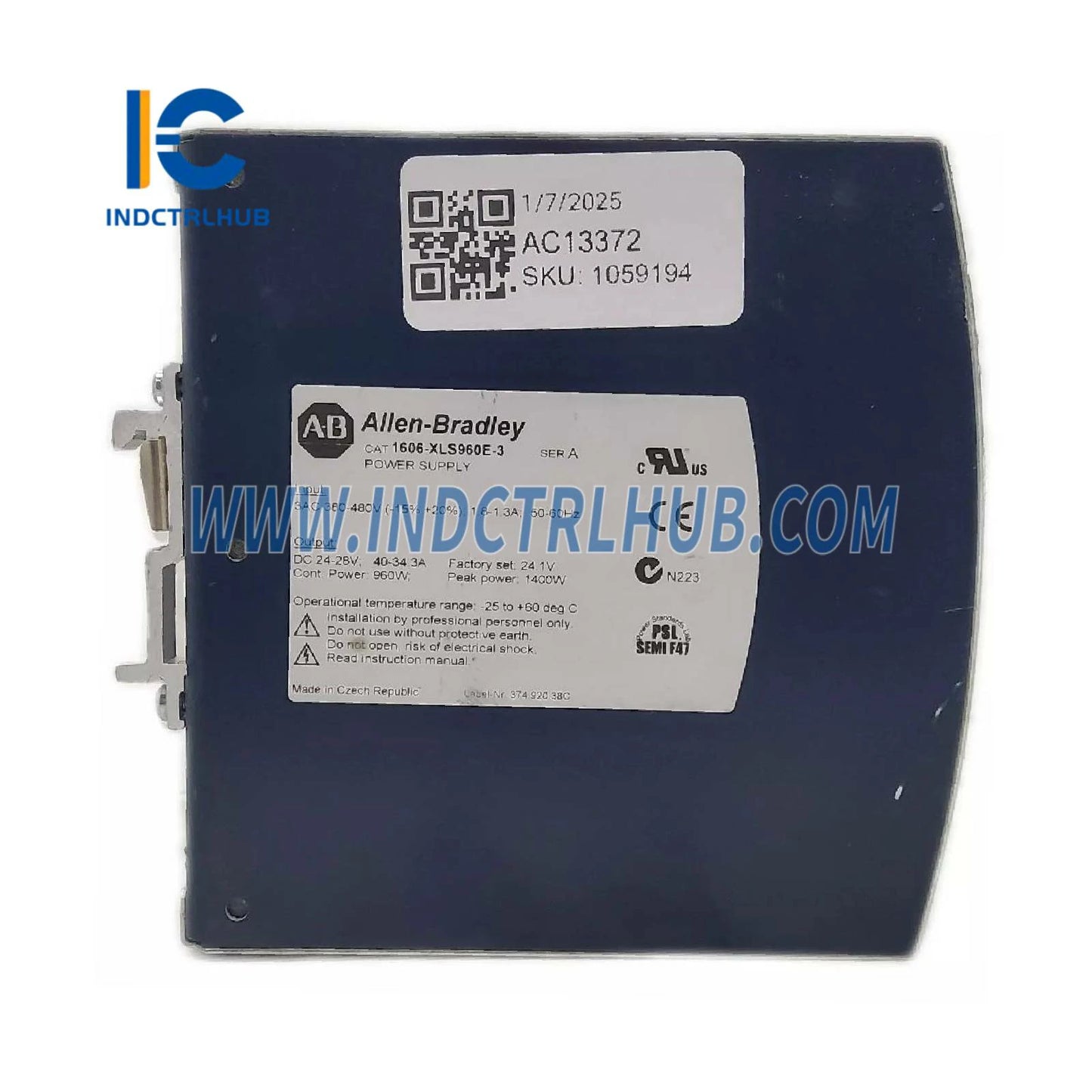 Allen-Bradley 1606-XLS960E 960W DIN Rail Power Supply 24V DC 40A