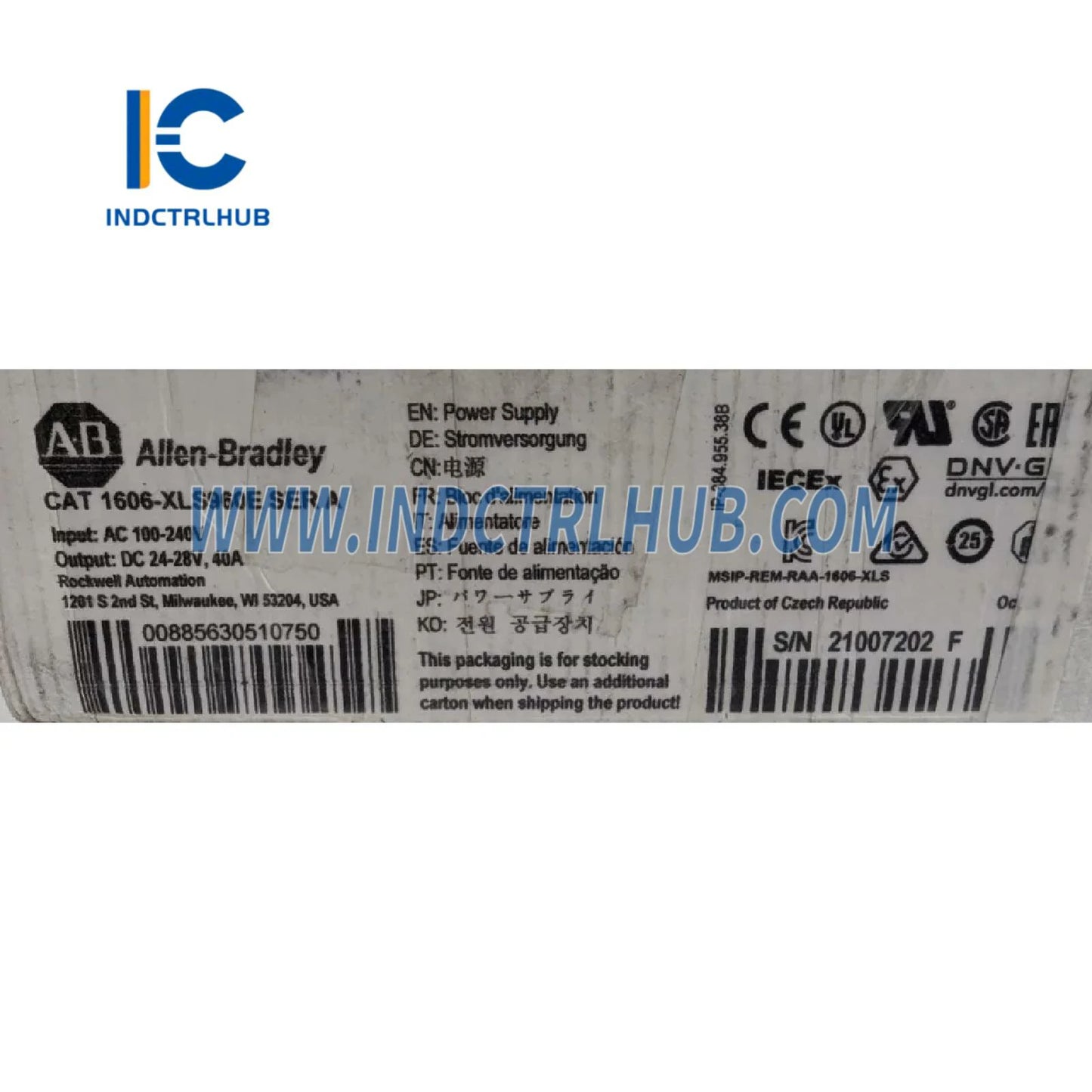 Allen-Bradley 1606-XLS960E 960W DIN Rail Power Supply 24V DC 40A