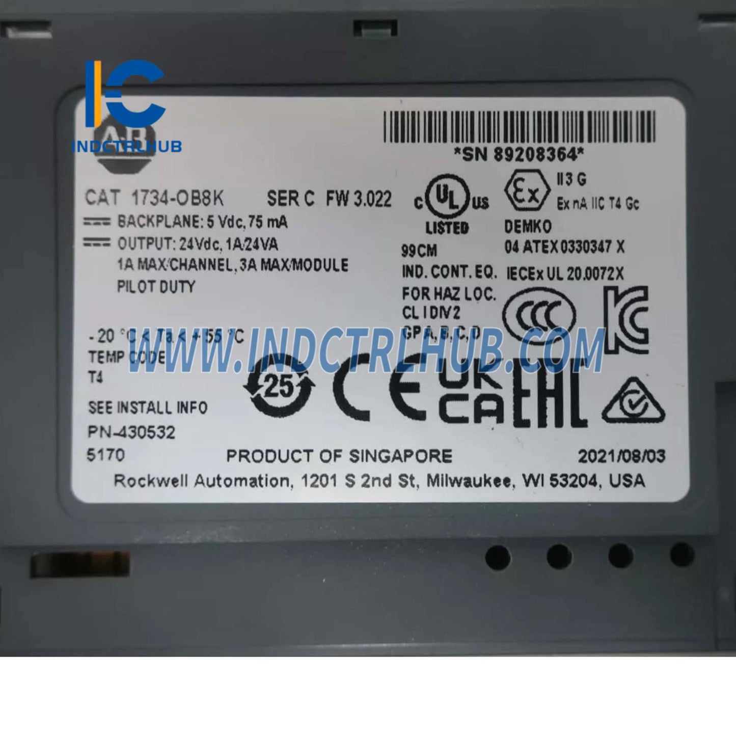 ALLEN BRADLEY 1734-OB8K POINT I/O 8-арналы сандық тұрақты ток шығыс модулі